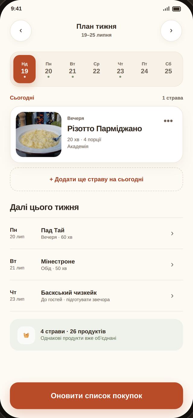 Планер тижня